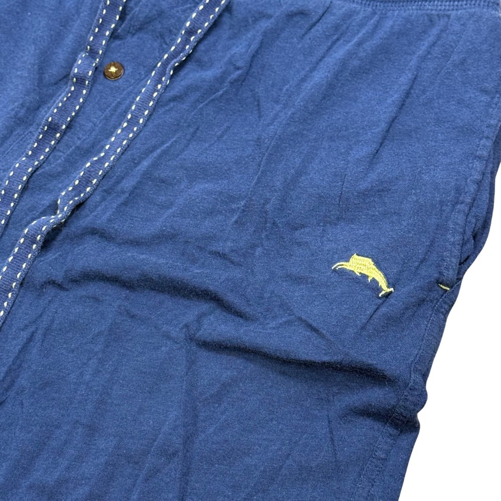 Tommy Bahama Mens Lounge Pants Navy Blue Cotton Modal Blend Large Drawstring EUC - Picture 6 of 8